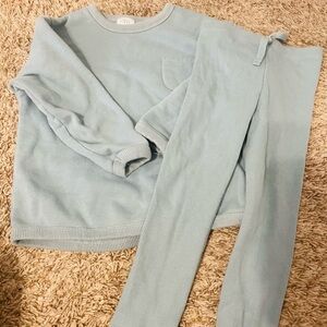 Zara Soft Blue Knit Set